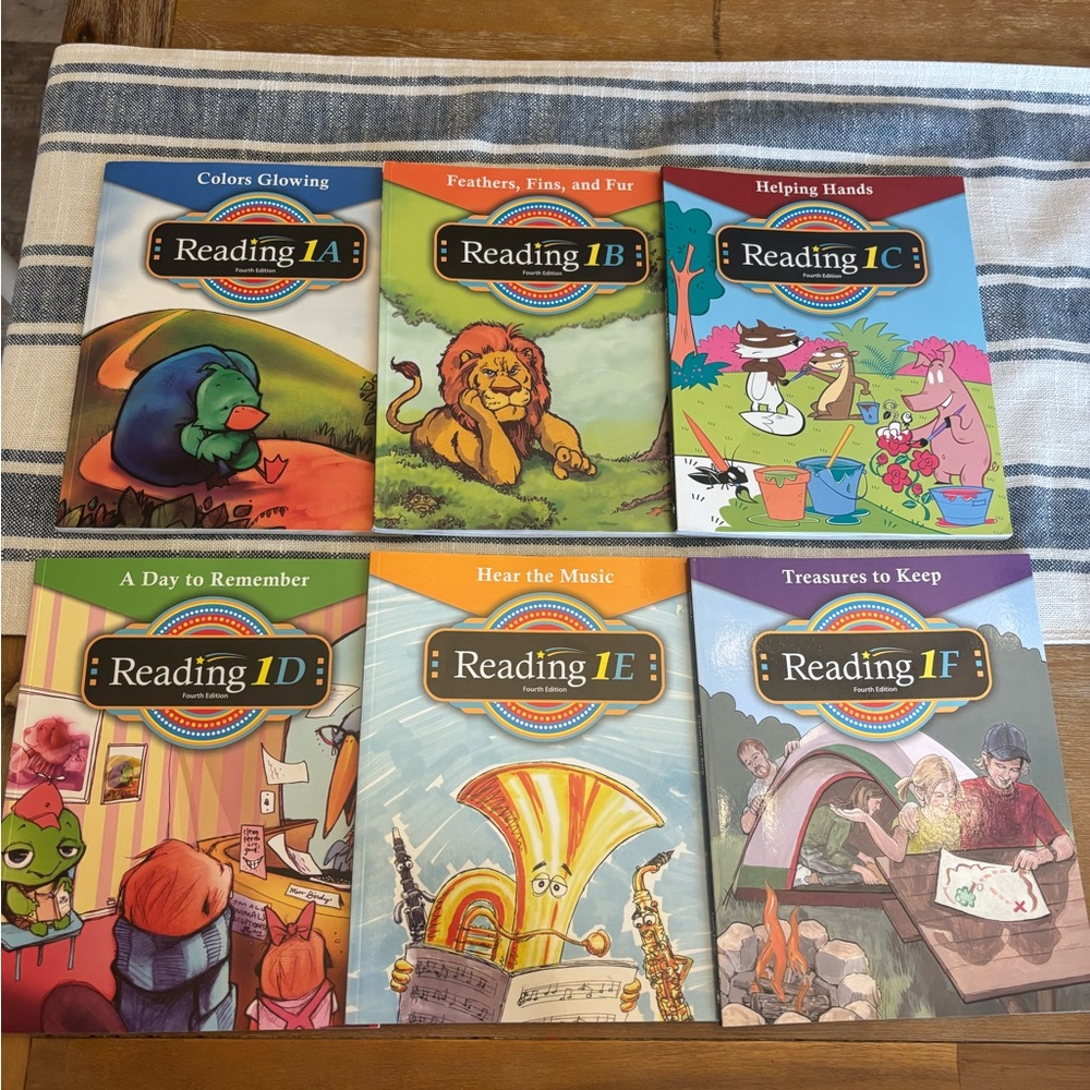 BJU Press Reading Grade 1 Readers Set A-F, Fourth Edition